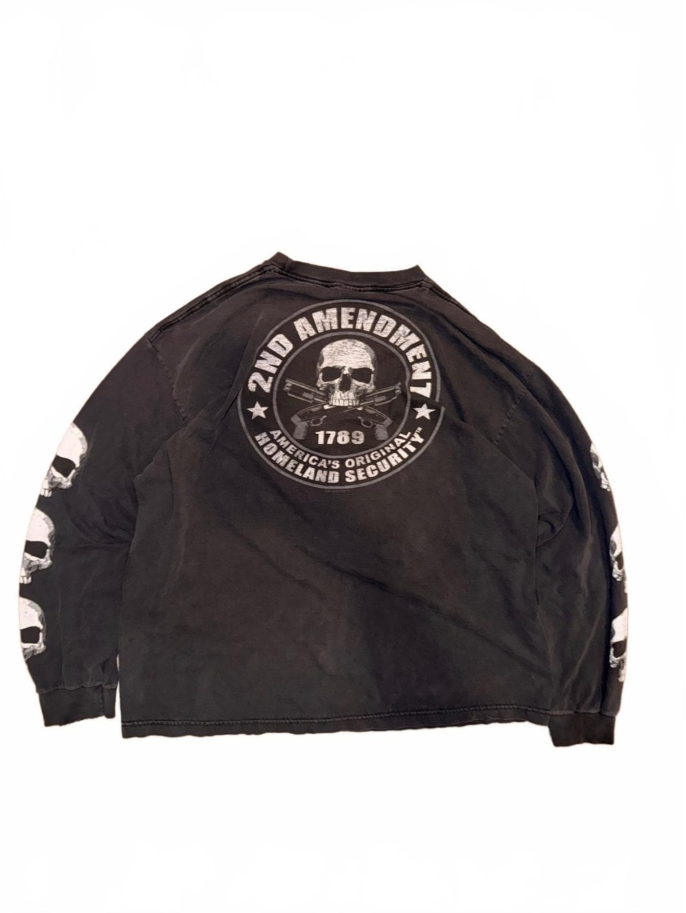 Hot Leathers 2nd Amendment Long Sleeve Shirt Skull Graphic Mens 2XL